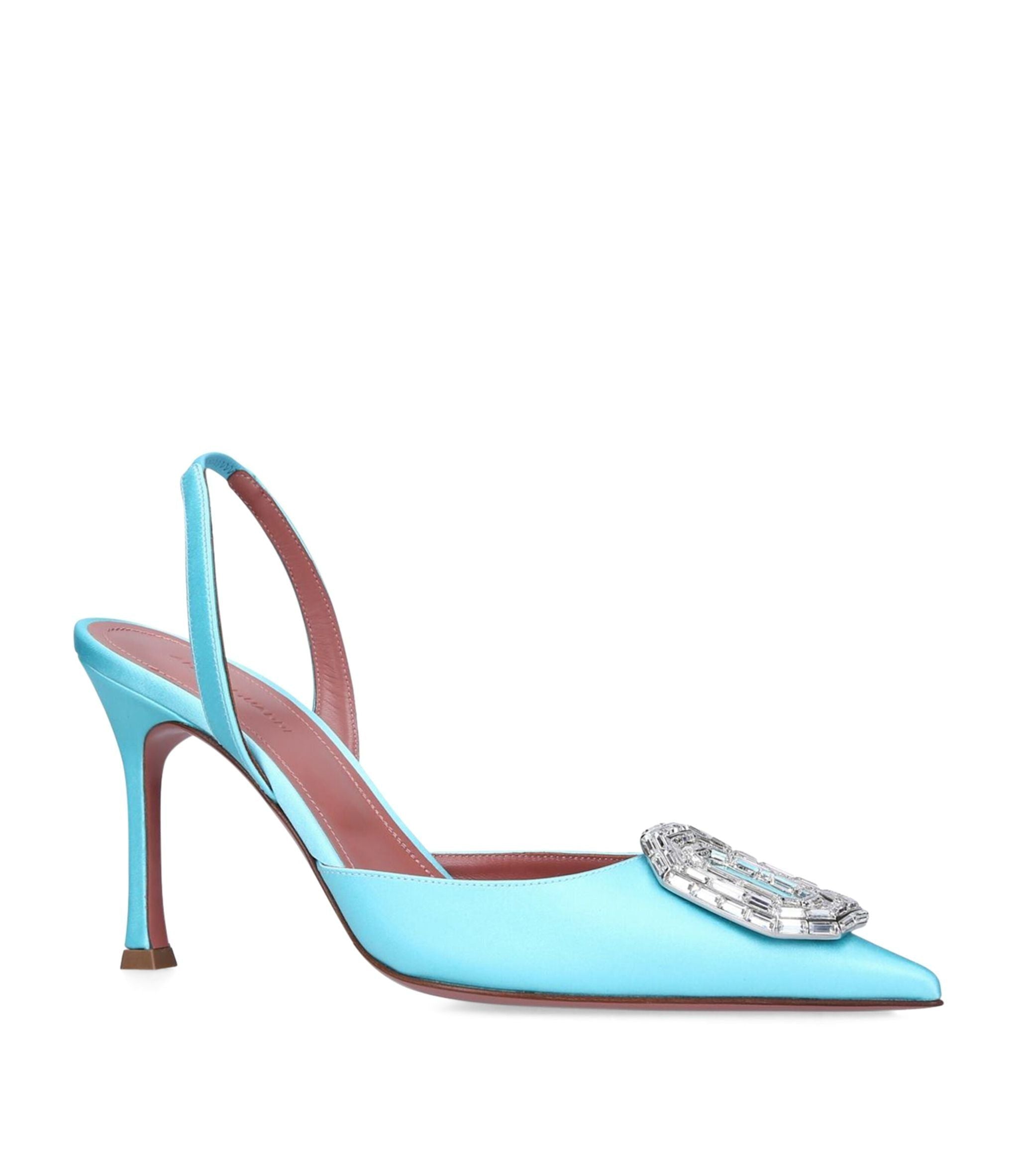 Satin Camelia Slingback Mules 90 GOODS Harrods   