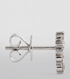 White Gold and Diamond Cross Stud Earrings GOODS Harrods   