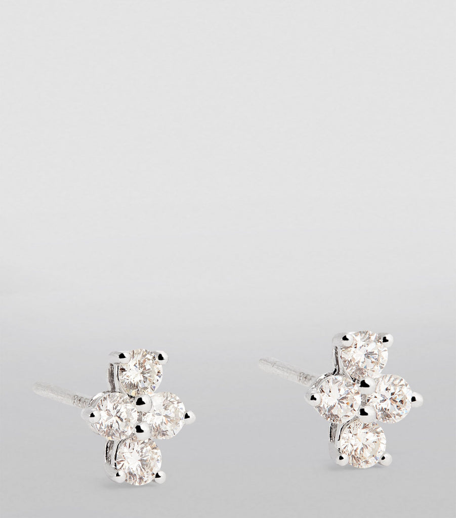 White Gold and Diamond Vivi Stud Earrings