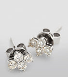 White Gold and Diamond Vivi Stud Earrings GOODS Harrods   