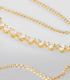 Yellow Gold and Diamond Crescent Necklace GOODS Harrods   