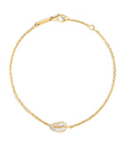 Yellow Gold and Diamond Leaf Bracelet GOODS Harrods   