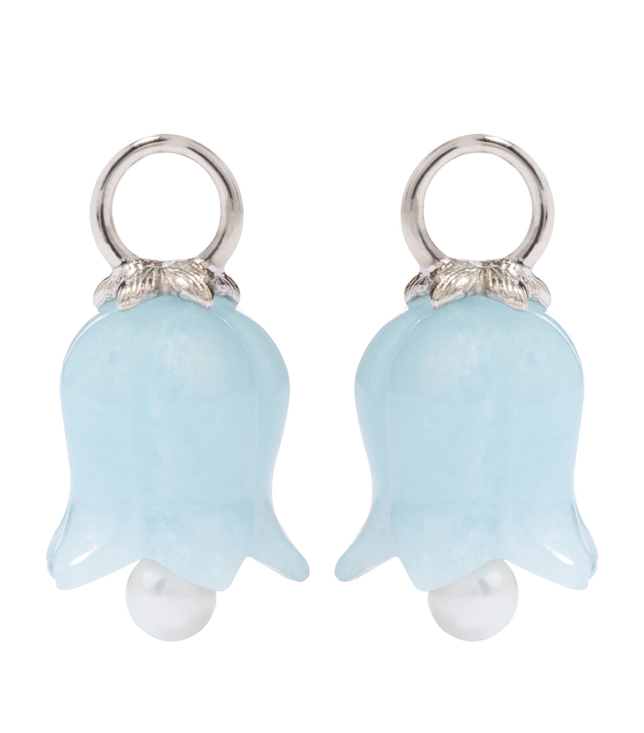 Aquamarine Tulip Drop Earrings GOODS Harrods   