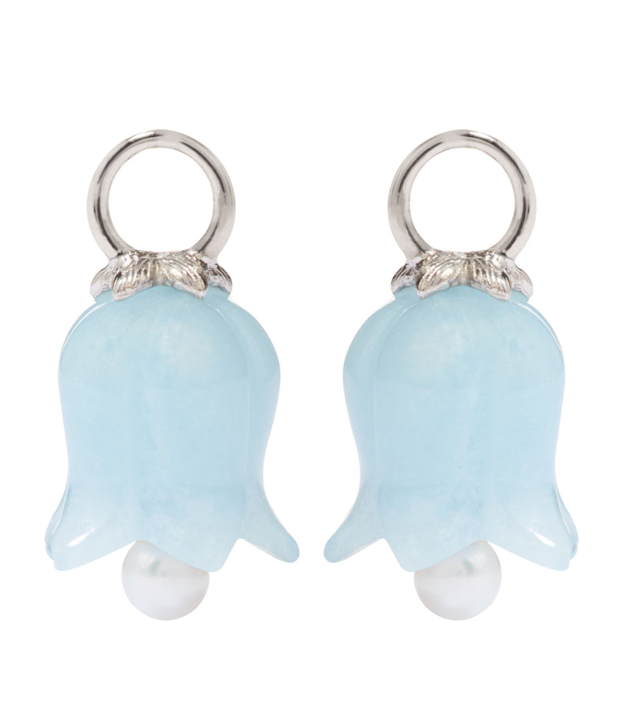 Aquamarine Tulip Drop Earrings