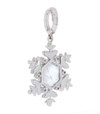 White Gold Snowflake Charm GOODS Harrods   