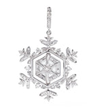 White Gold Spinning Snowflake Amulet GOODS Harrods   