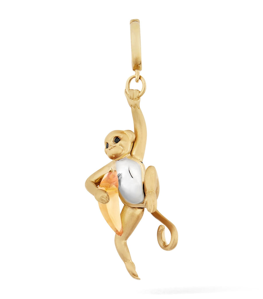 Yellow Gold African Monkey Charm