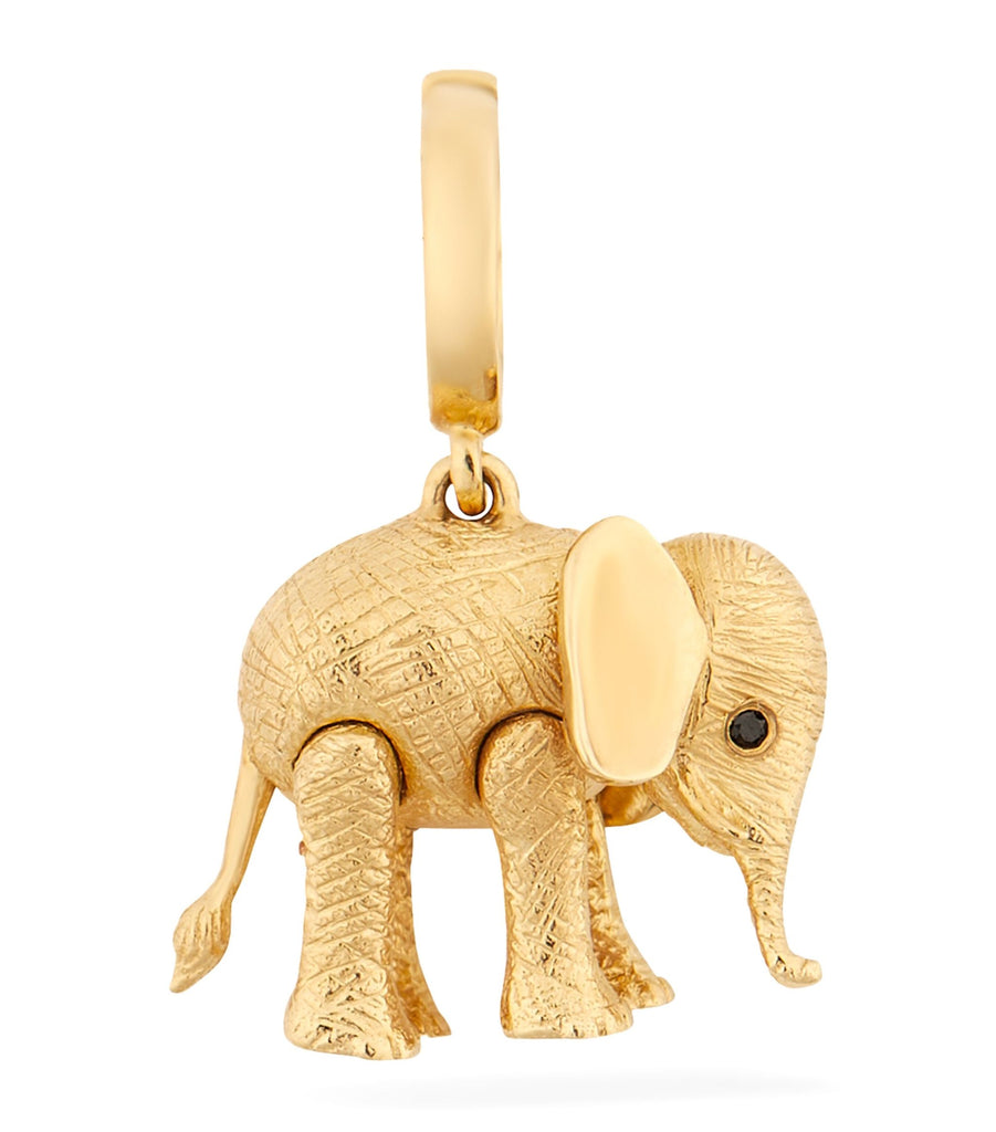 Yellow Gold and Diamond Baby Elephant Charm