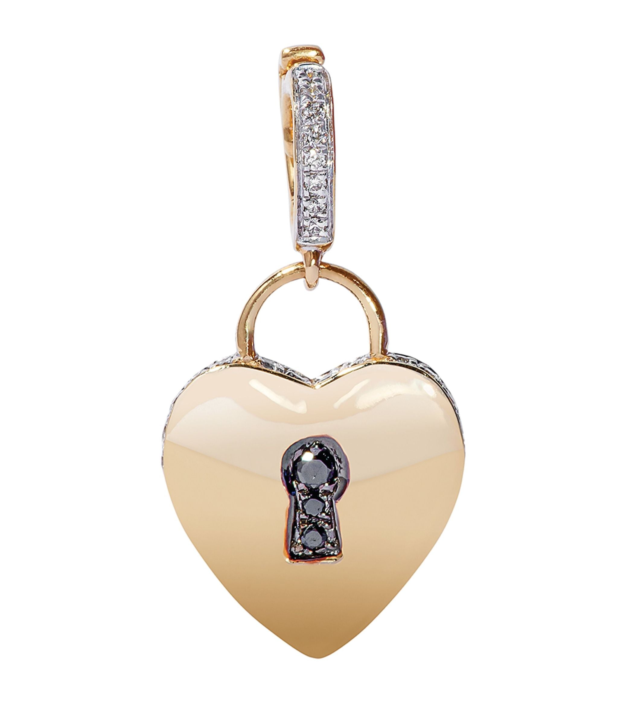 Yellow Gold and Diamond Heart Charm GOODS Harrods   