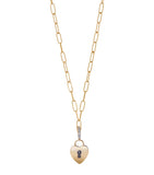 Yellow Gold and Diamond Heart Charm GOODS Harrods   