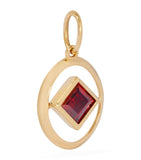 Yellow Gold and Garnet Birthstone Necklace GOODS Harrods   