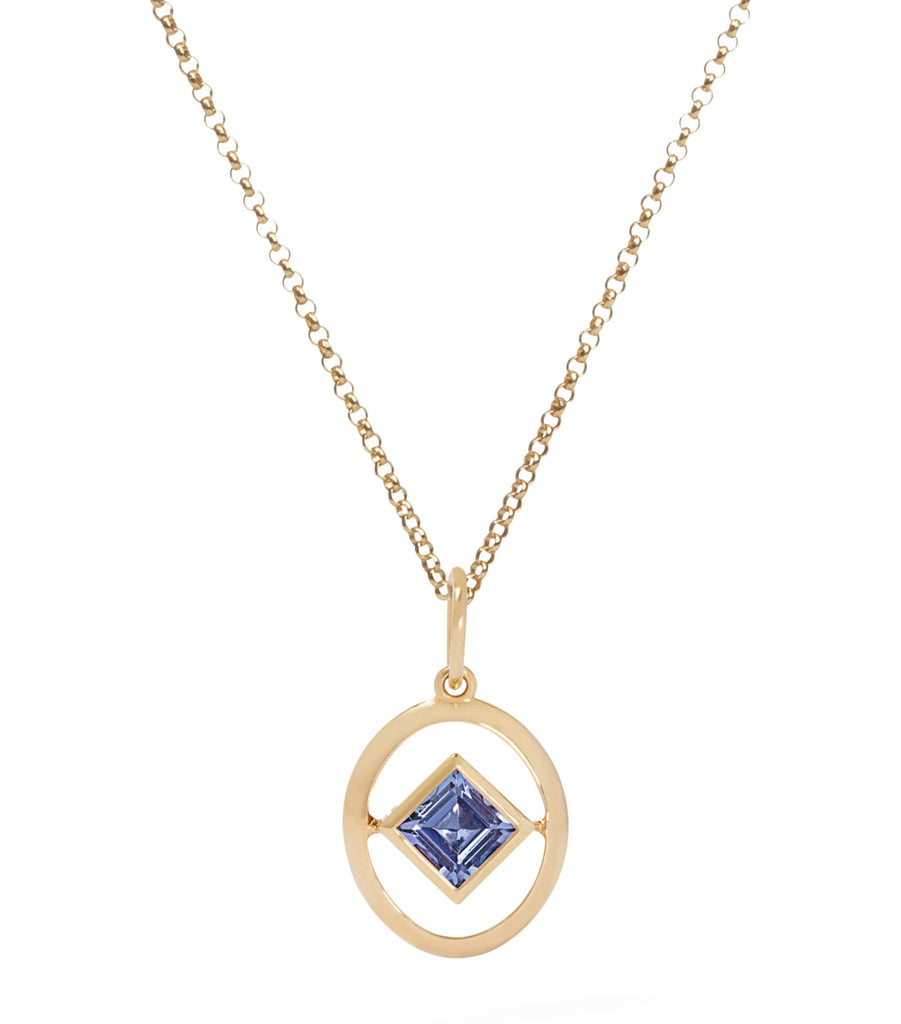 Yellow Gold and Tanzanite Birthstone Necklace