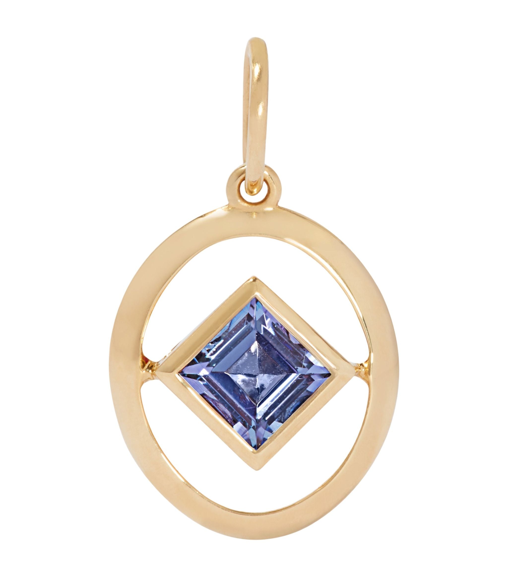 Yellow Gold and Tanzanite Birthstone Necklace GOODS Harrods   