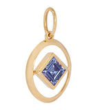 Yellow Gold and Tanzanite Birthstone Necklace GOODS Harrods   