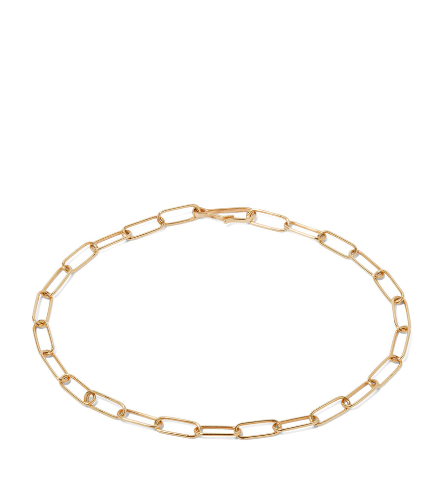 Yellow Gold Mini Cable Chain Bracelet (18cm)