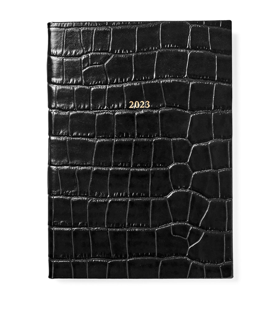 Croc-Embossed A5 2023 Diary