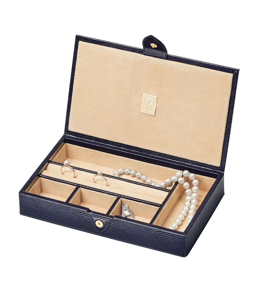 Croc-Embossed Leather Paris Jewellery Box