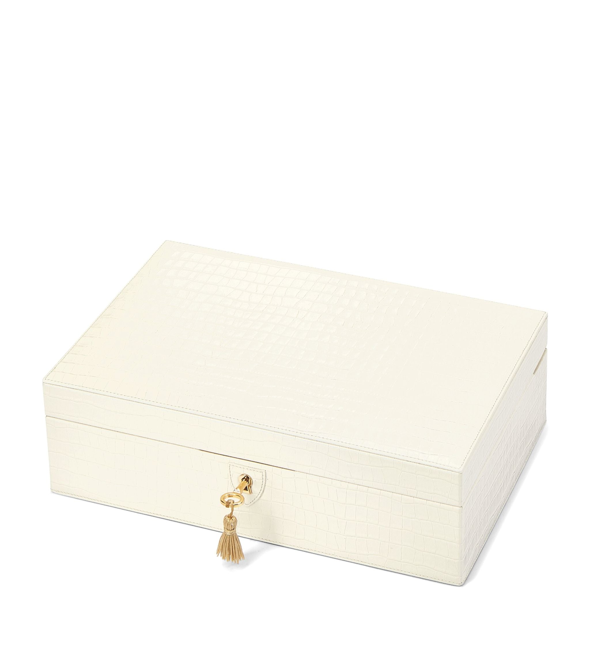 Lizard-Embossed Leather Savoy Jewellery Box GOODS Harrods   