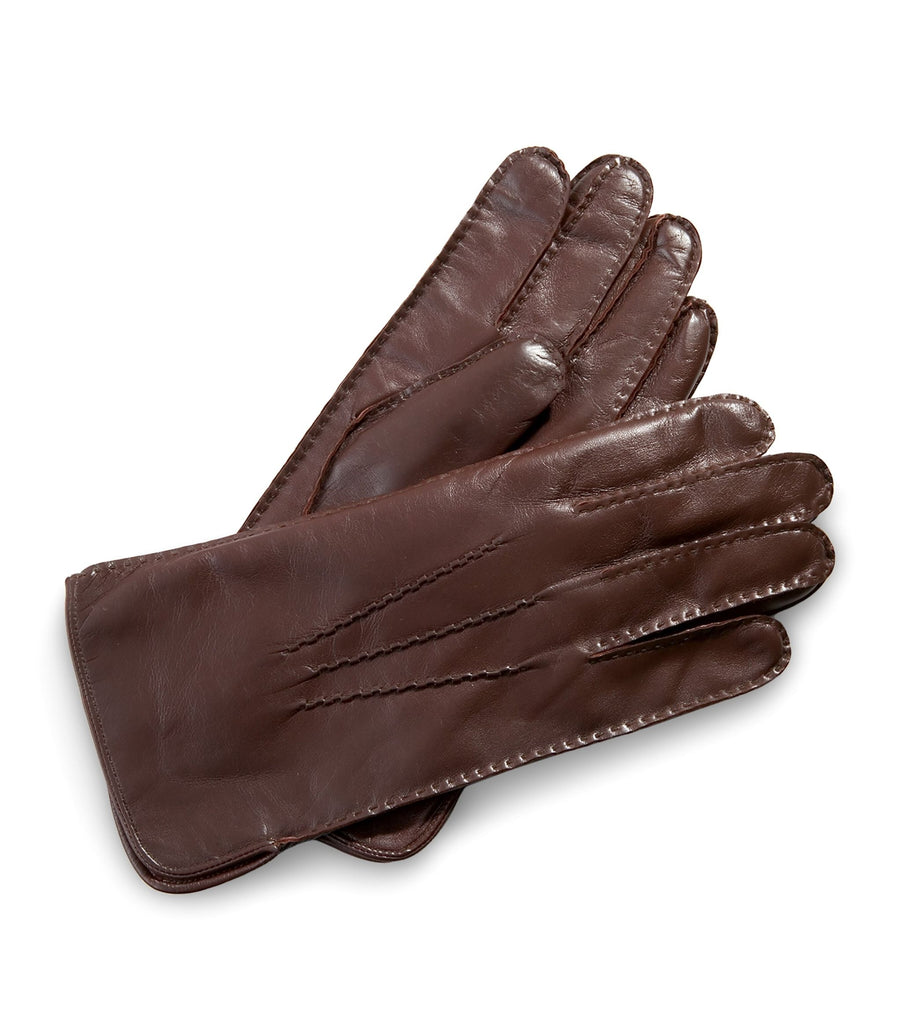 Wool-Cashmere Lined Leather Gloves (Medium)