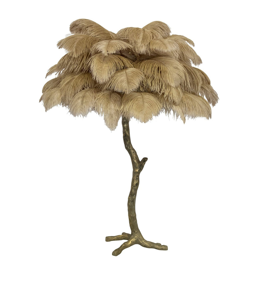 Ostrich Feather Table Lamp