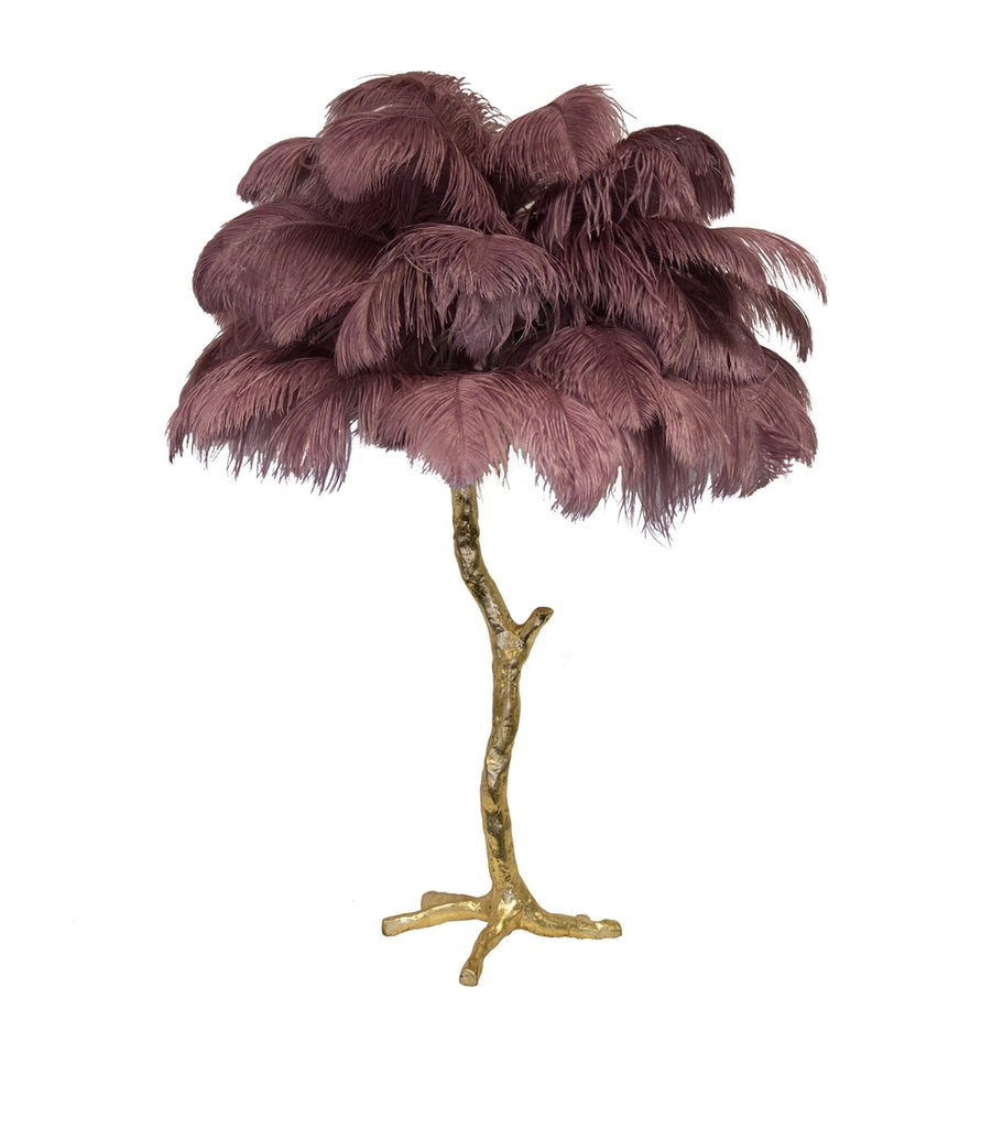 Ostrich Feather Table Lamp