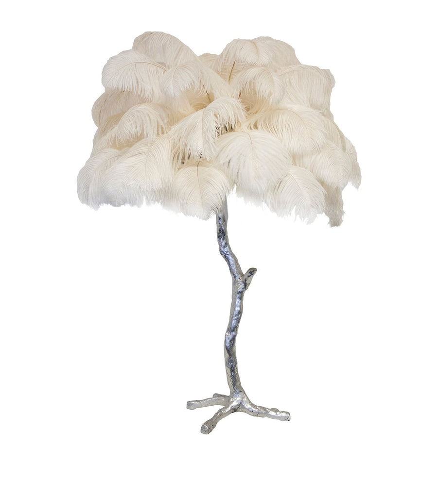 Ostrich Feather Table Lamp