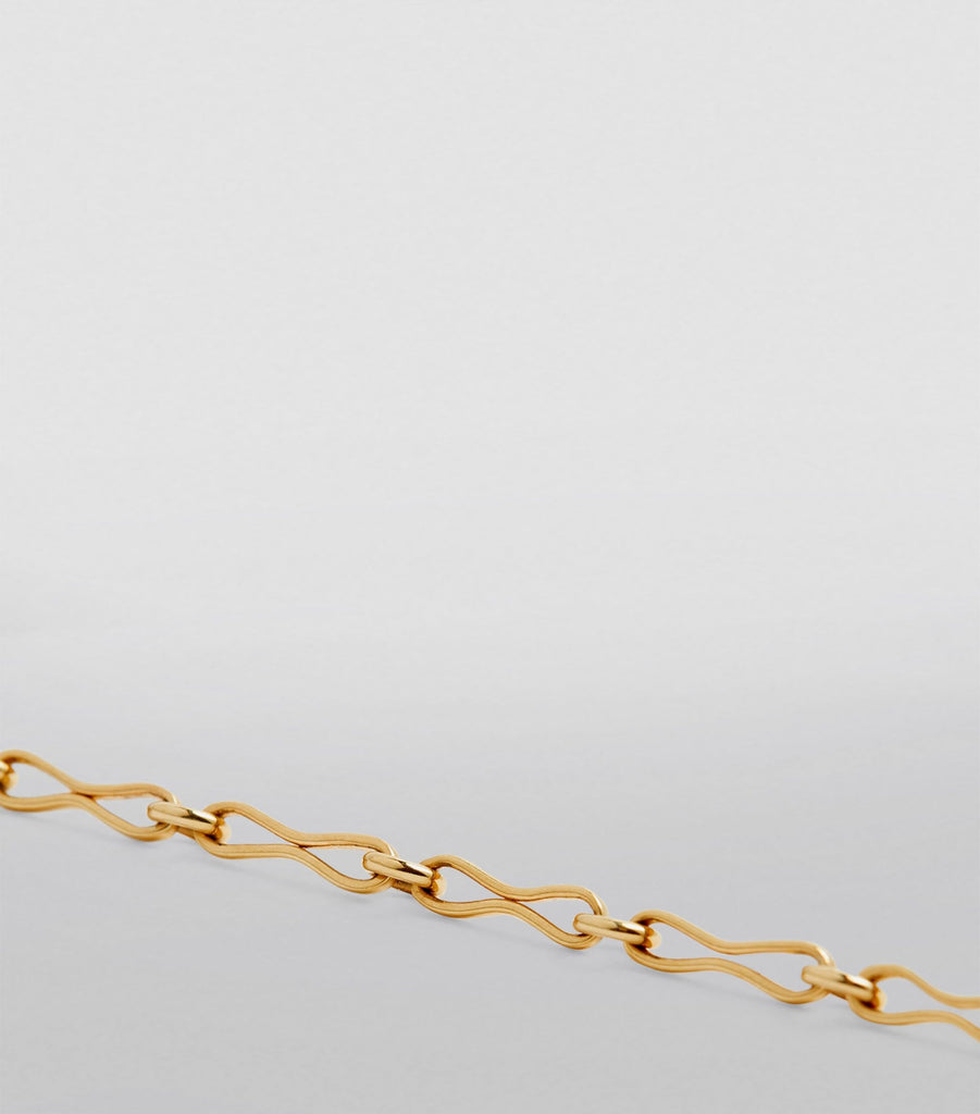 Small Yellow Gold Circle-Link Chain Bracelet