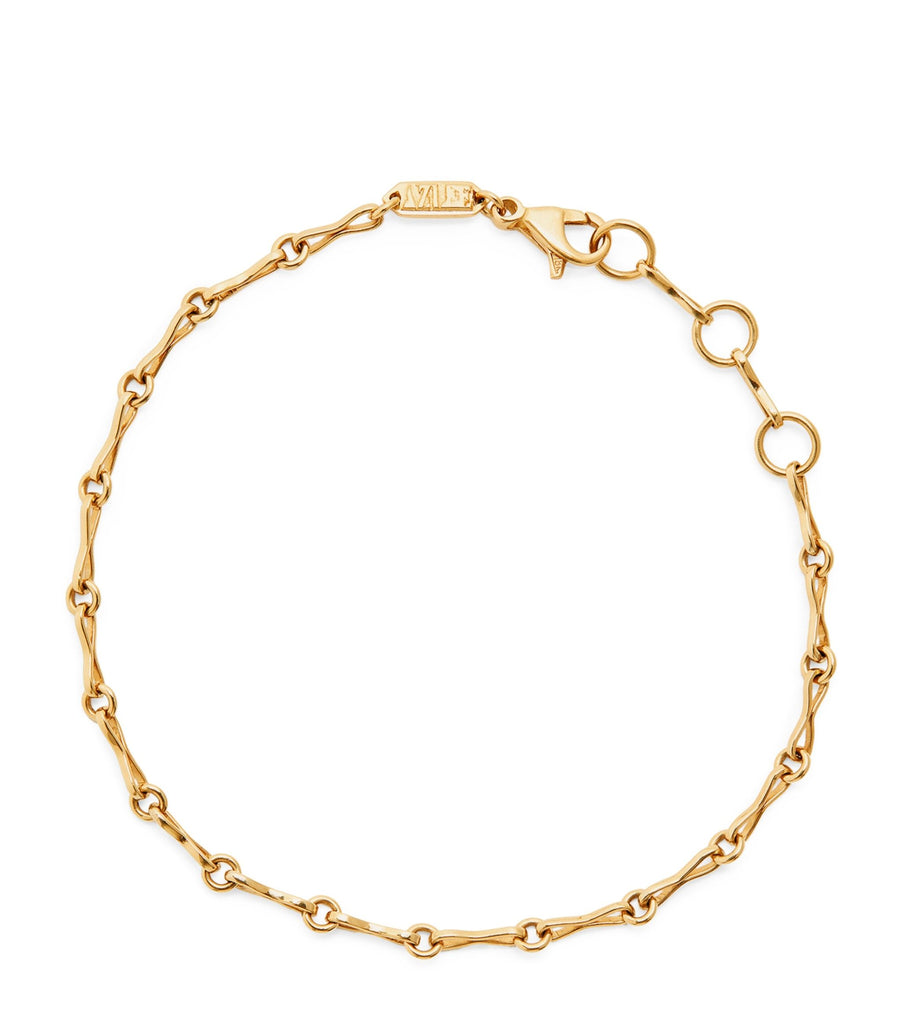 Small Yellow Gold Circle-Link Chain Bracelet