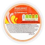 Sainsbury's Peaches in Strawberry Jelly 120g Fruit Sainsburys   