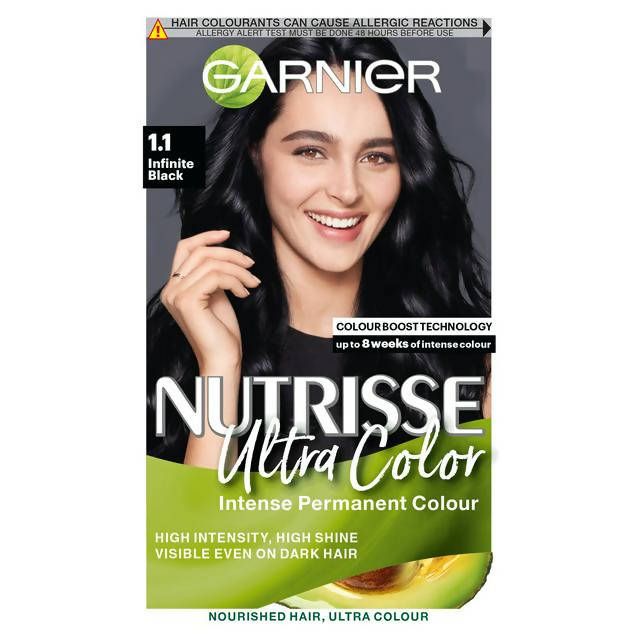 Garnier Nutrisse Ultra Color Infinite Black Permanent Hair Dye 1.10