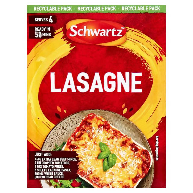 Schwartz Lasagne Mix 36g Traditional & packet sauces Sainsburys   