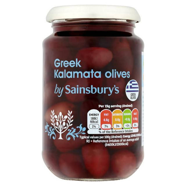 Sainsbury's Greek Kalamata Olives 345g (205g*) Olives & antipasti Sainsburys   