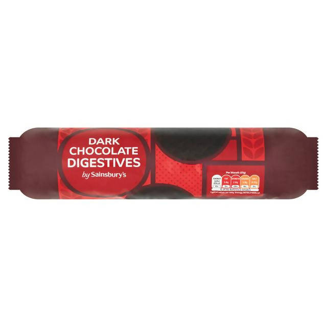 Sainsbury's Plain Chocolate Digestive Biscuits 400g Chocolate biscuits Sainsburys   