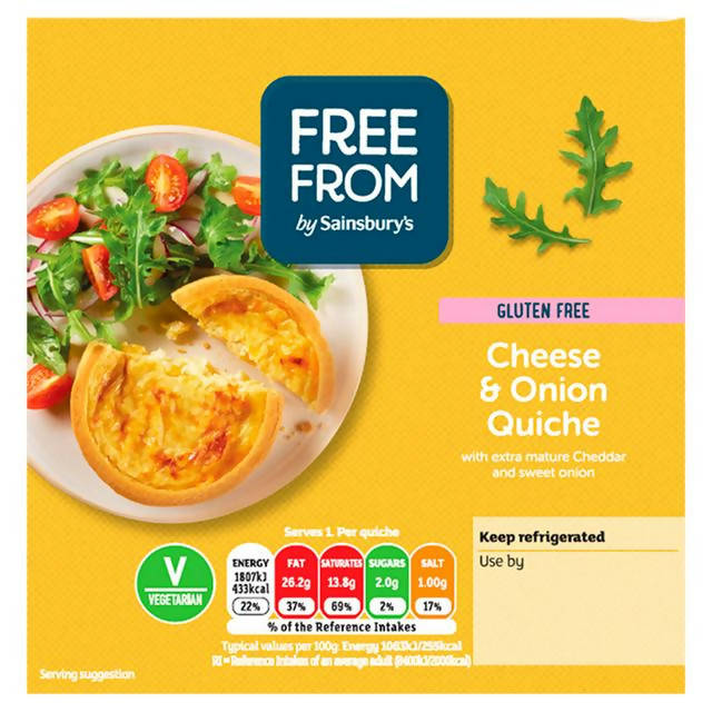 Sainsbury's Free From Cheese & Onion Quiche 170g