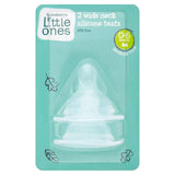 Sainsbury's Little Ones 2 Wide Neck Silicone Teats Medium Flow 0-6 Months accessories Sainsburys   