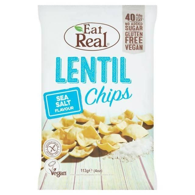 Eat Real Lentil Chips Sea Salt Flavour 113g