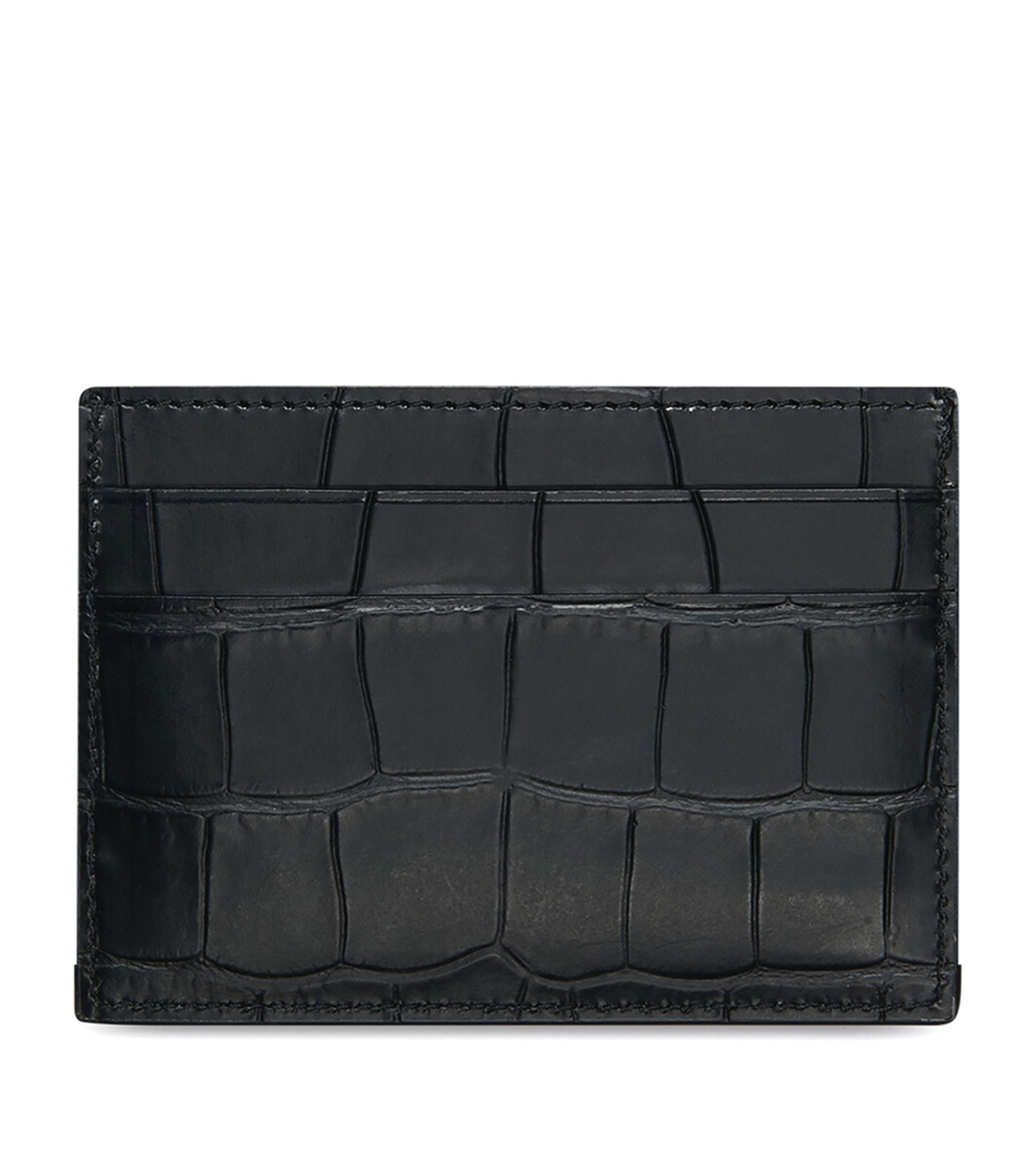 Leather Croc-Embossed Card Holder GOODS Harrods   