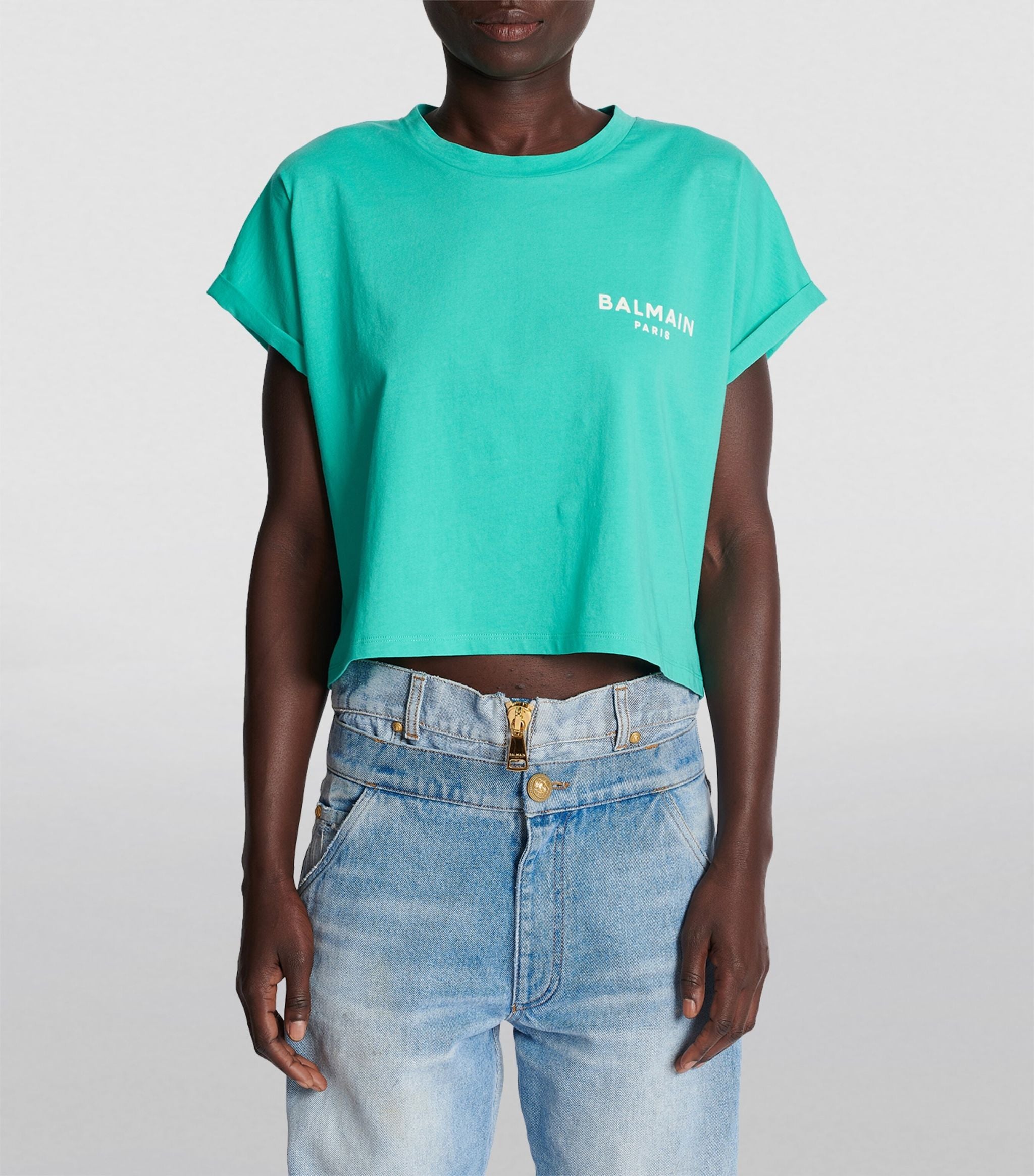 Cropped Logo T-Shirt Miscellaneous Harrods   