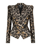 Leopard Double-Breasted Blazer Miscellaneous Harrods   