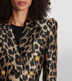 Leopard Double-Breasted Blazer Miscellaneous Harrods   