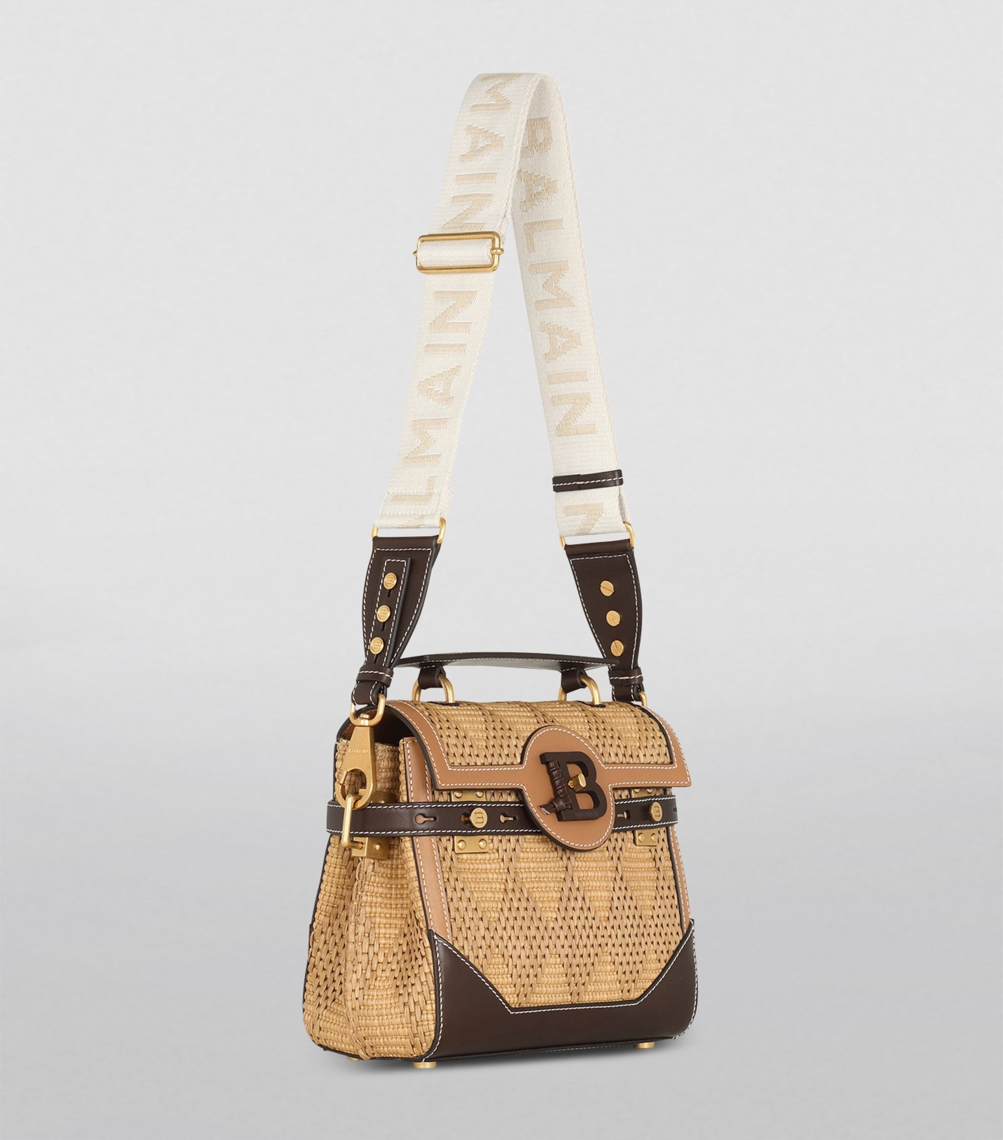 Raffia B-Buzz 23 Top-Handle Bag Miscellaneous Harrods   