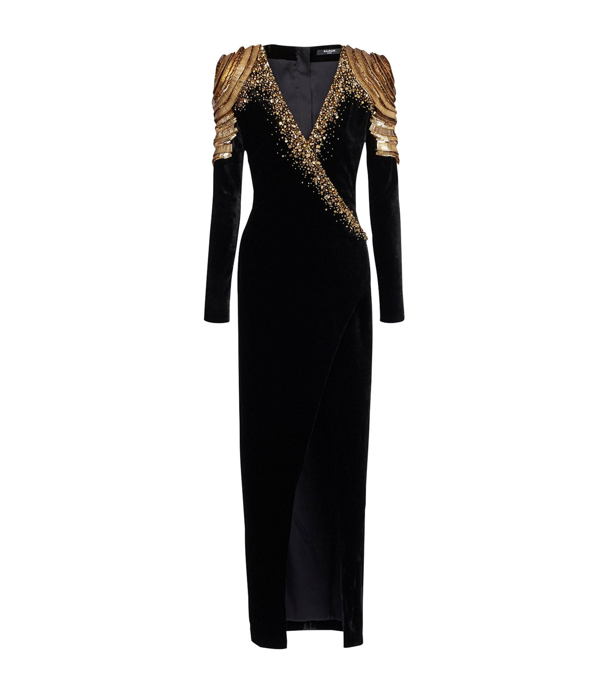 Velvet Embroidered Maxi Dress GOODS Harrods   