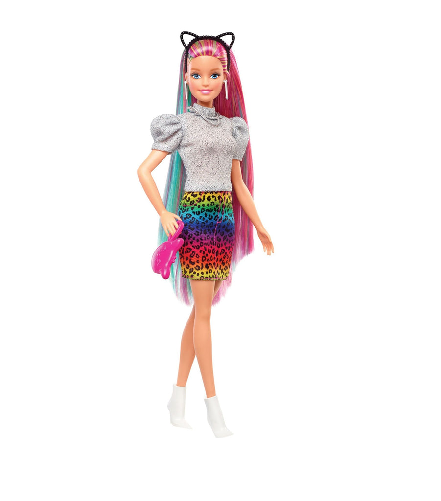 Leopard Rainbow Hair Doll