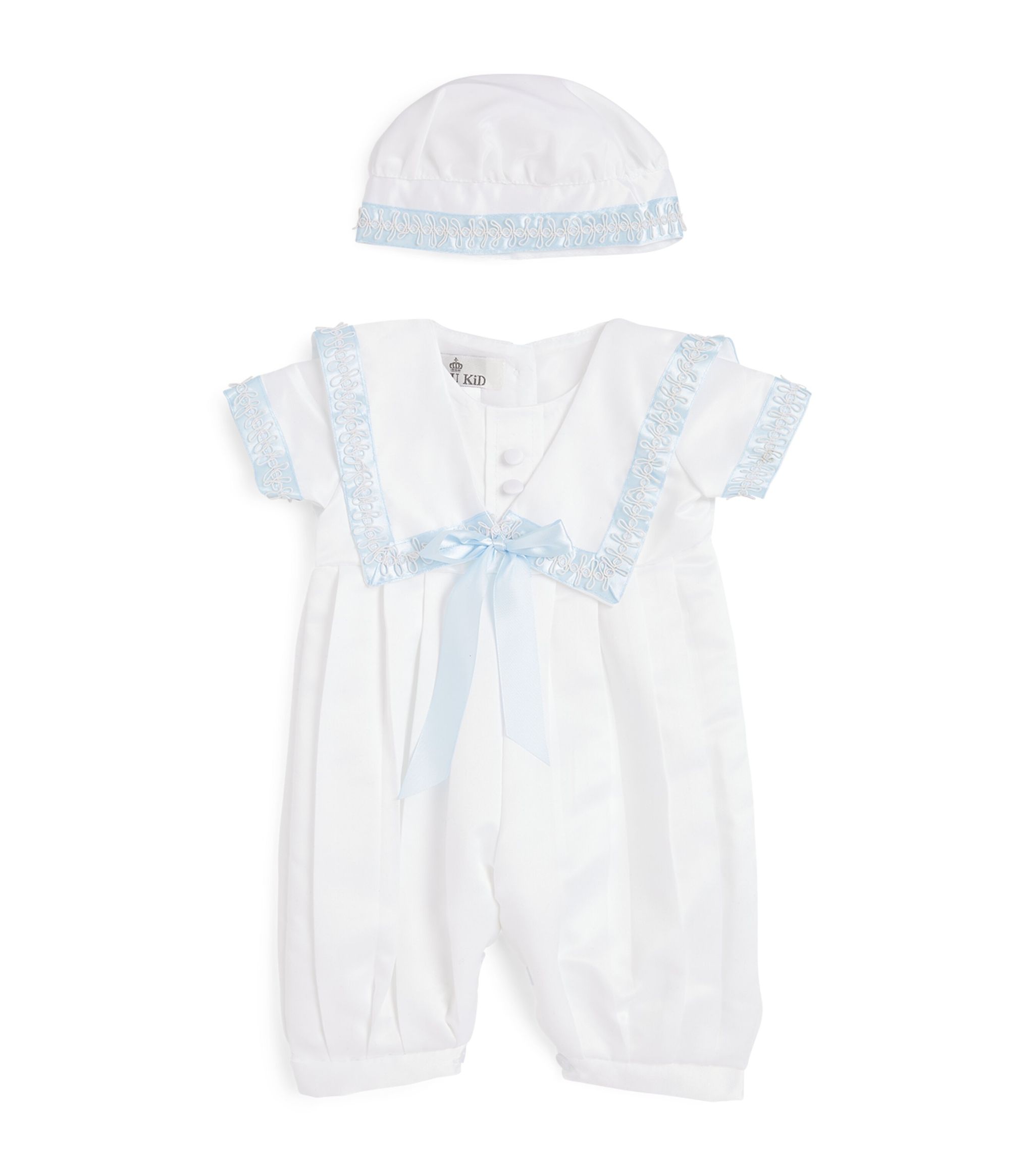 Satin Playsuit and Cap Set (0-12 Months) GOODS Harrods   