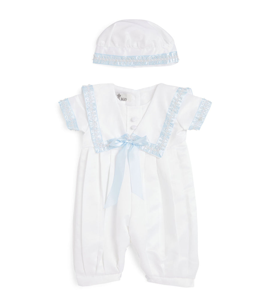 Satin Playsuit and Cap Set (0-12 Months)