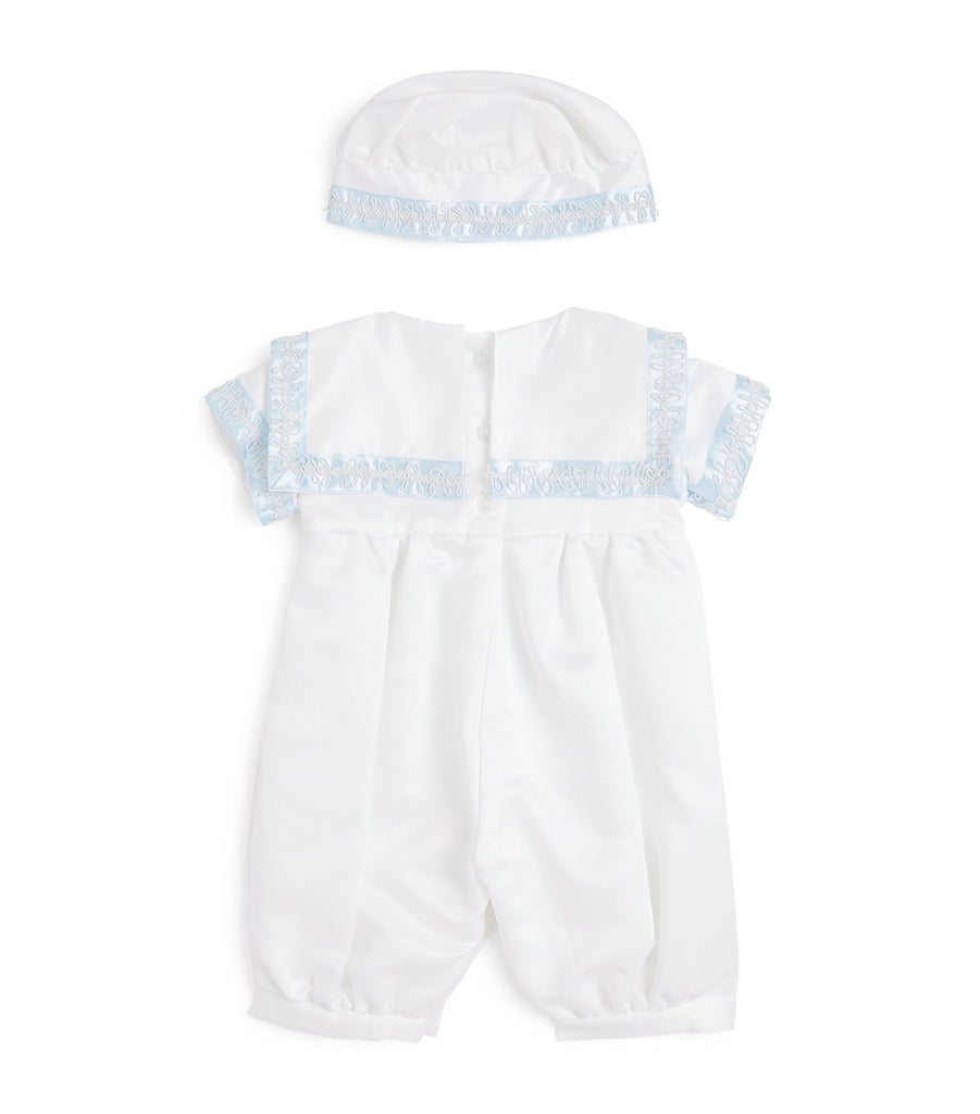 Satin Playsuit and Cap Set (0-12 Months)