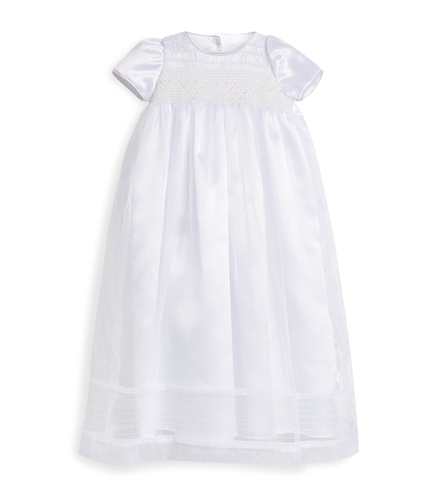 Tulle Christening Dress and Bonnet Set (0-12 Months)