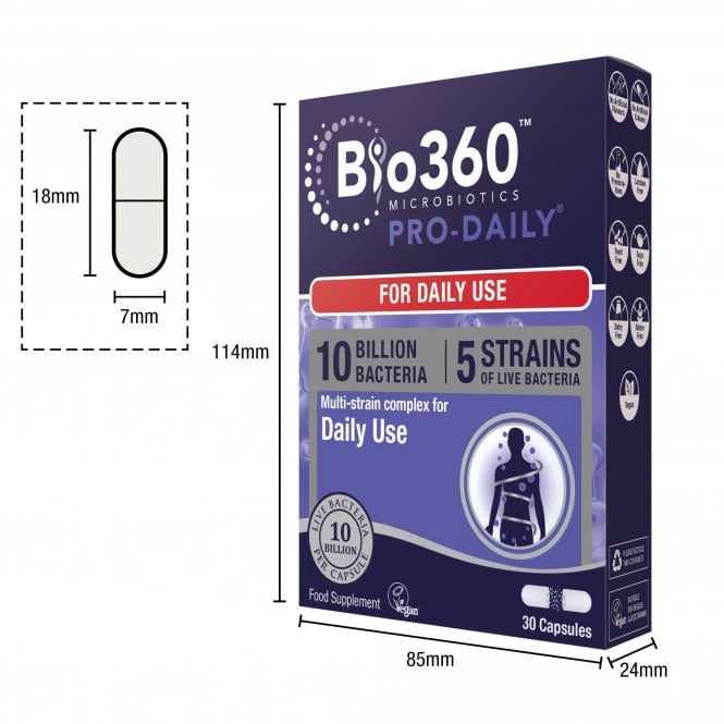 Bio360 Pro-Daily (10 Billion Bacteria) Vegan McGrocer Direct   