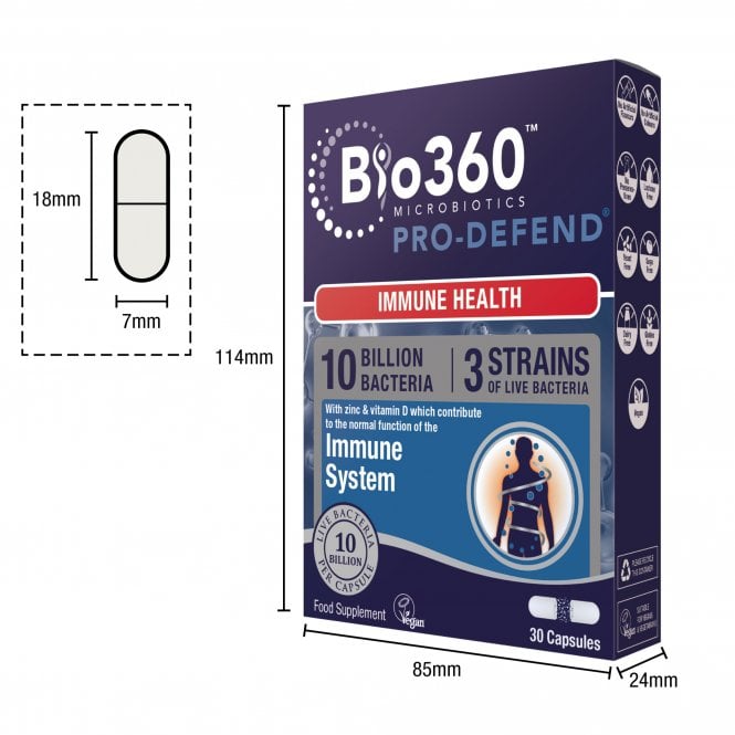 Bio360 Pro-Defend (10 Billion Bacteria) Vegan McGrocer Direct   