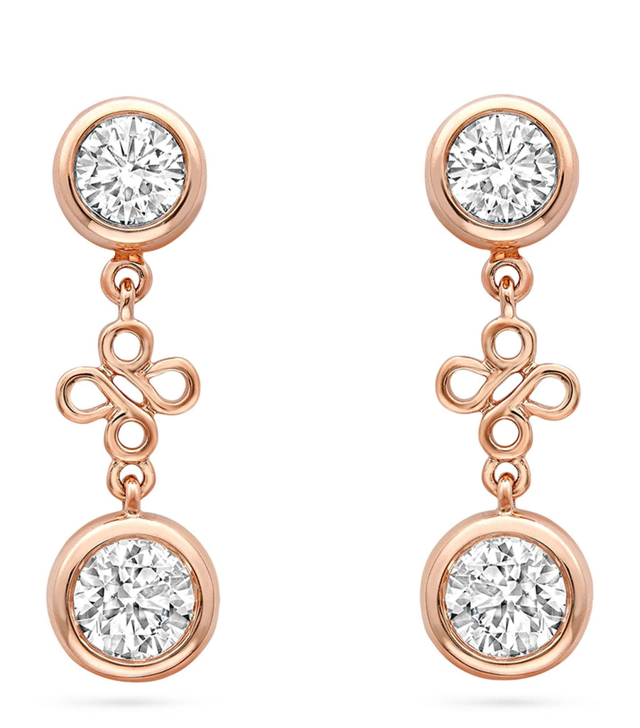 Rose Gold and Diamond Beach Earrings